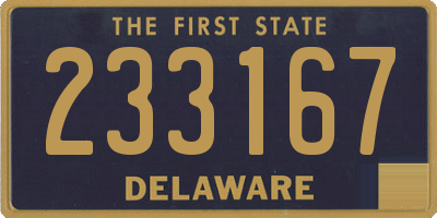 DE license plate 233167