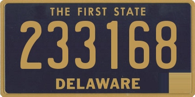 DE license plate 233168
