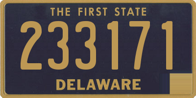 DE license plate 233171
