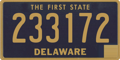 DE license plate 233172