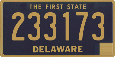 DE license plate 233173
