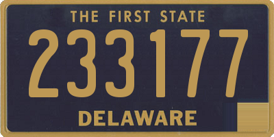 DE license plate 233177