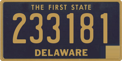 DE license plate 233181