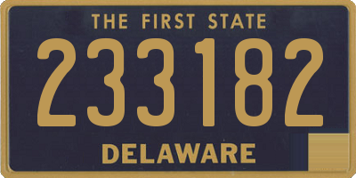 DE license plate 233182