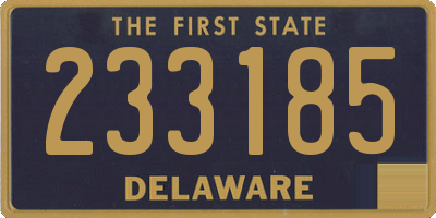 DE license plate 233185