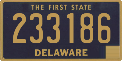 DE license plate 233186