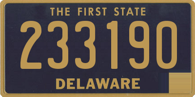 DE license plate 233190