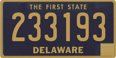 DE license plate 233193