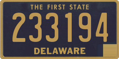 DE license plate 233194