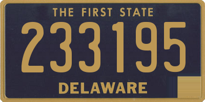 DE license plate 233195
