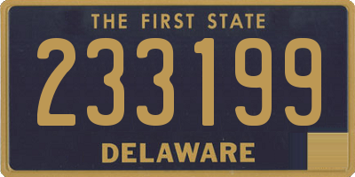 DE license plate 233199