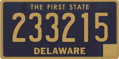DE license plate 233215
