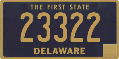 DE license plate 23322