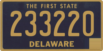 DE license plate 233220