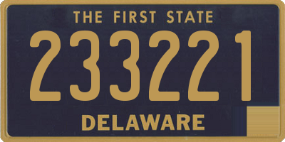 DE license plate 233221