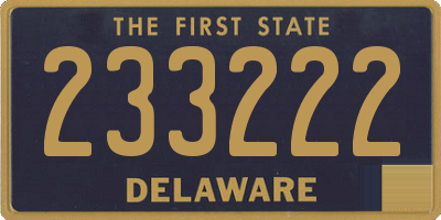 DE license plate 233222