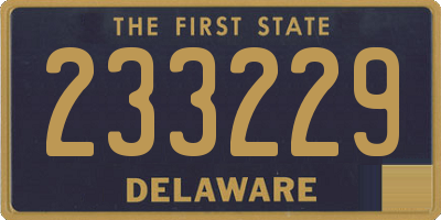 DE license plate 233229