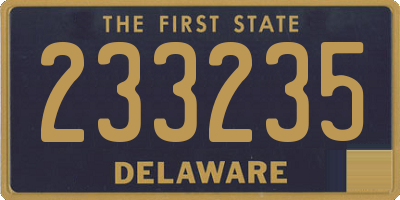 DE license plate 233235