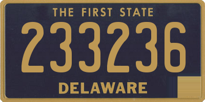 DE license plate 233236