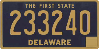 DE license plate 233240