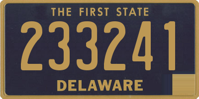 DE license plate 233241