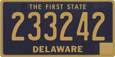 DE license plate 233242