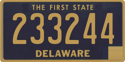 DE license plate 233244