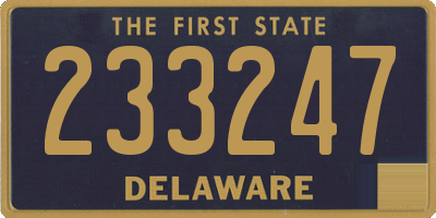 DE license plate 233247