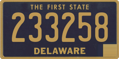 DE license plate 233258
