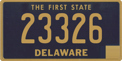 DE license plate 23326