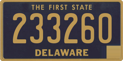 DE license plate 233260
