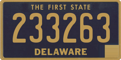 DE license plate 233263