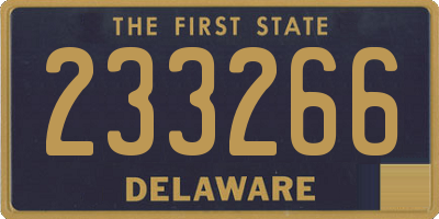 DE license plate 233266
