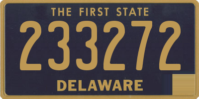 DE license plate 233272