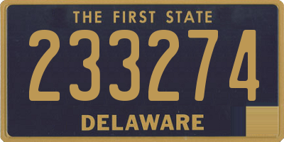 DE license plate 233274