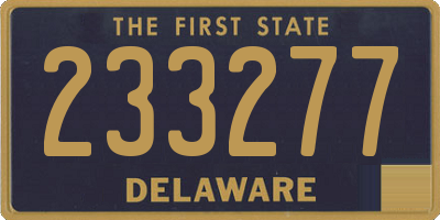 DE license plate 233277