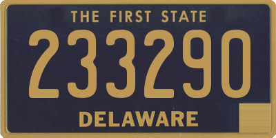 DE license plate 233290