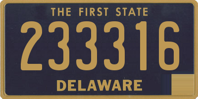 DE license plate 233316