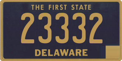 DE license plate 23332