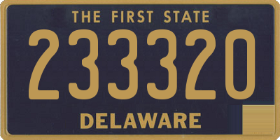 DE license plate 233320