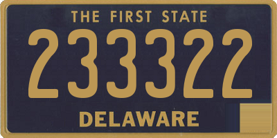 DE license plate 233322