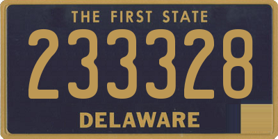 DE license plate 233328