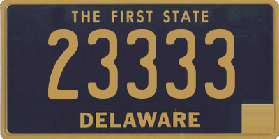 DE license plate 23333