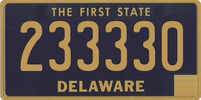 DE license plate 233330