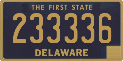 DE license plate 233336