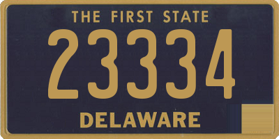 DE license plate 23334