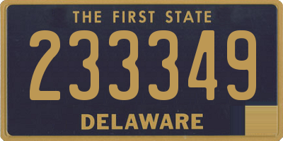 DE license plate 233349