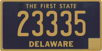 DE license plate 23335