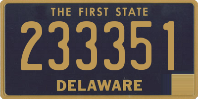 DE license plate 233351