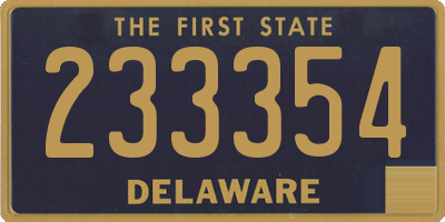 DE license plate 233354